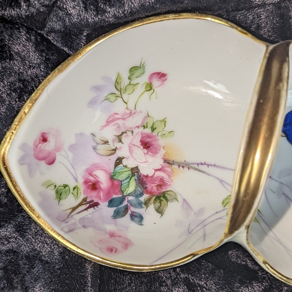 Antique Noritake Morimura Nippon Hand Painted Dish With Gold Gilt Handle - Picture 4 of 10